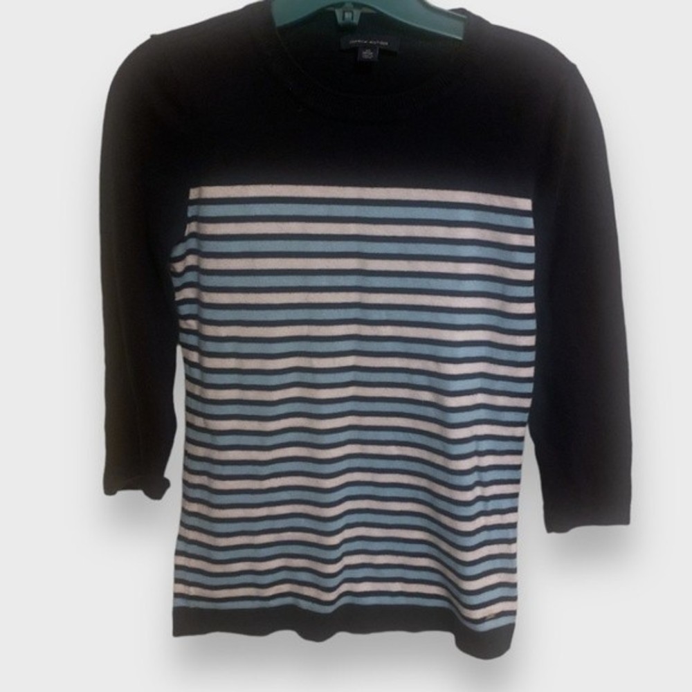 NWOT! TOMMY HILFIGER Striped 3/4 Length Sleeve Knit Pullover Sweater X-Small